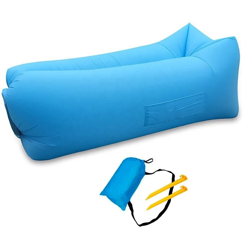 

2019 Trend Multi-color option Lazy Sofa Sleeping Bag Adult Kids Outdoor Inflatable Air Lounger Beach Lazy Bag, Red ,rose red ,blue or customerlize