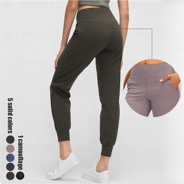 

1pcs Custom Logo 80%nylon 20% Spandex Buttery Soft V High Waist Workout Fitness Yoga Jogger Pants Leggings For Women, As show or customized
