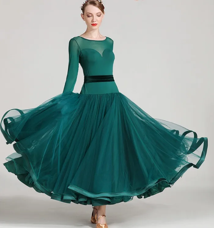 New Coming Elegent Long Evening Dresses High Quality Ballroom Dance Wear
