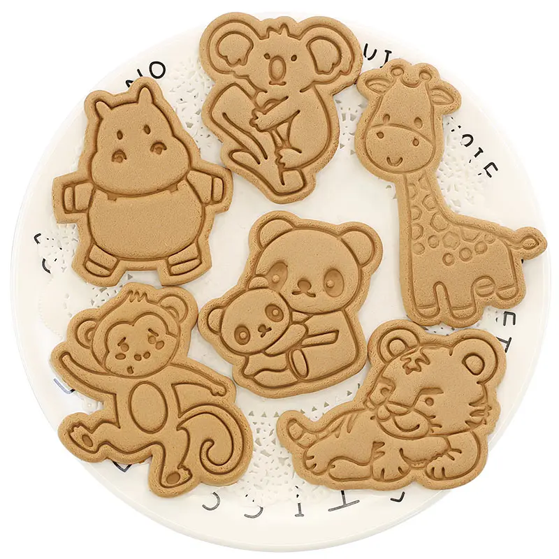 

8pcs Cake Tools Animal Cookie Cutter Set Christmas Cutters Biscuit Stamp Fondant Mould Baking Sugarcraft Mold