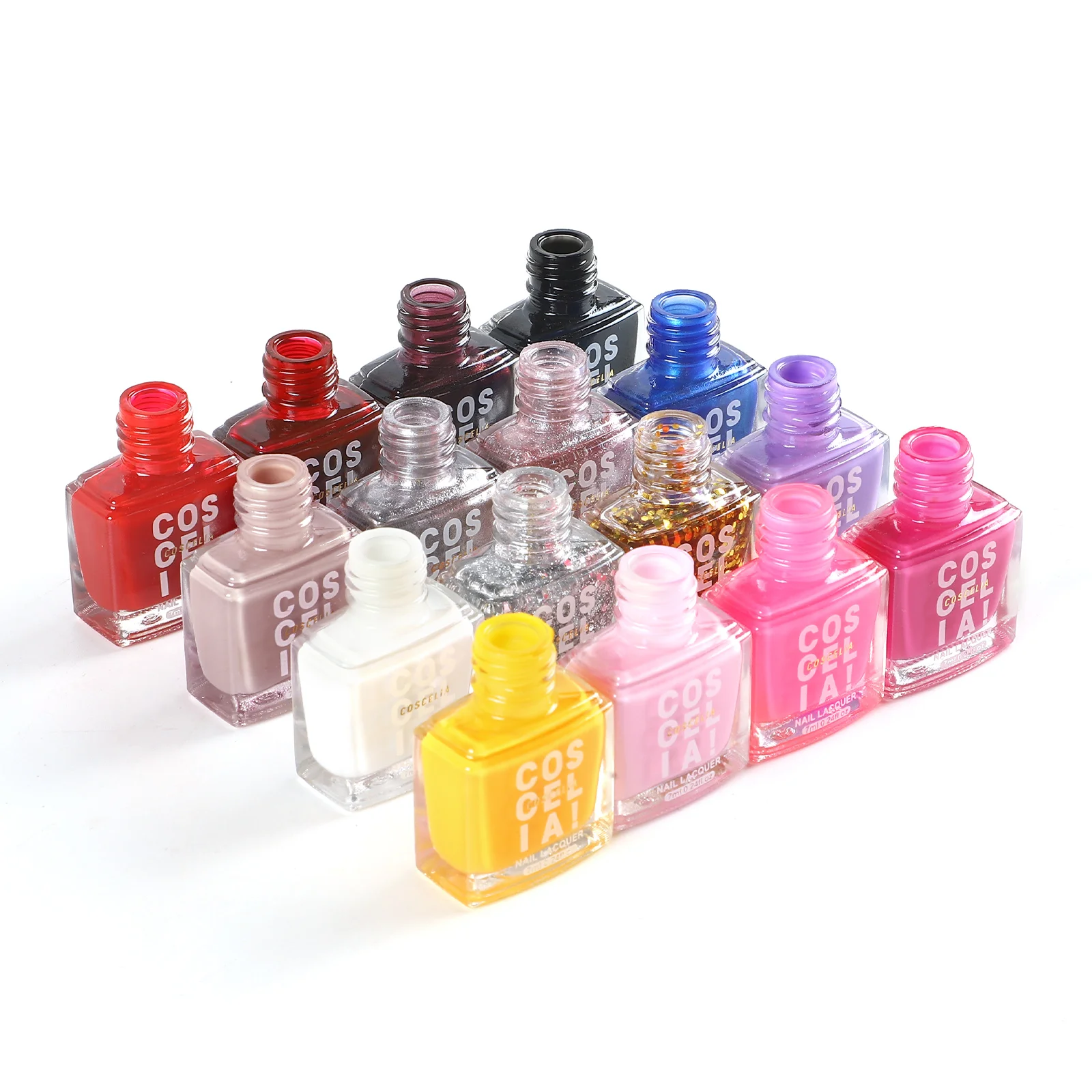 

COSCELIA 7ml Air Dry Long Lasting 16 Colors Nail Gel Polish Set