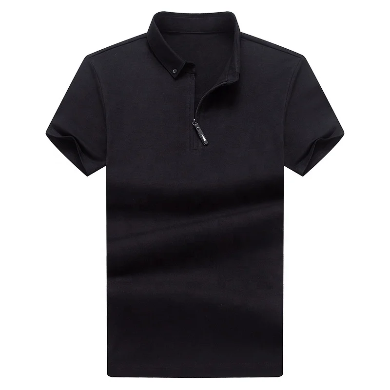 

short sleeve polo shirts with half zipper hombre polo camiseta, Customized color