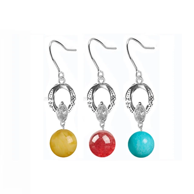 

S925 Natural Gemstone Earrings for Women Dangle, rhinestone water drop pearl earrings 10 pairs shipping free