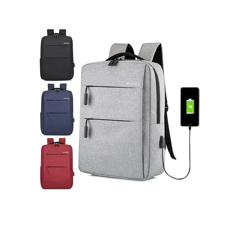 

Factory Multi-pocket Fashion Business anti theft Computer Men Backpack with USB charger, Black,blue,gray,red