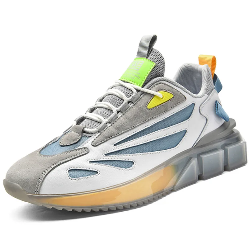 

Dropshipping Custom Logo 2021 Men's Mesh Chunky Sneakers Fashion Shoes for Men New Styles Male Light Sport Footwear