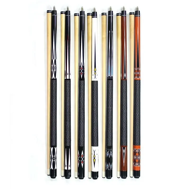 Popular Sell Multi Colors Maple Wood Nylon Wire Grip 57" 13mm Tip 1/2 Billiard Pool Cue for Sale