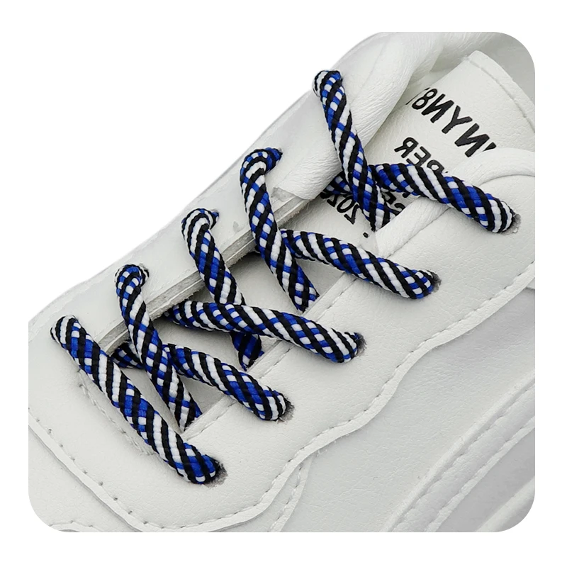 

Coolstring Company 3 Tone colorful Round Waterproof Shoelace with Customized Logo Metal Aglet For jordans And yeezys Shoelaces, Customized color