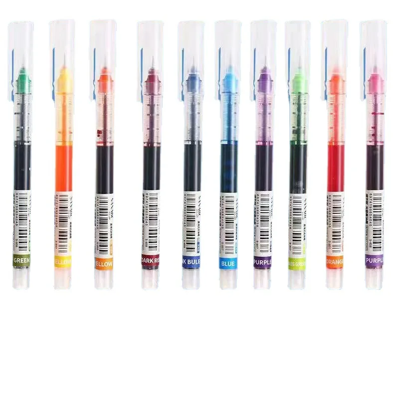 

JPS OEM Pluma De Gel Personal Promotional 0.5mm Straight Liquid Gel Pens