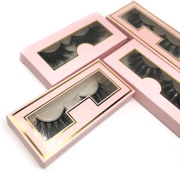 

pink and gold lash boxes logo custom eyelash packaging box