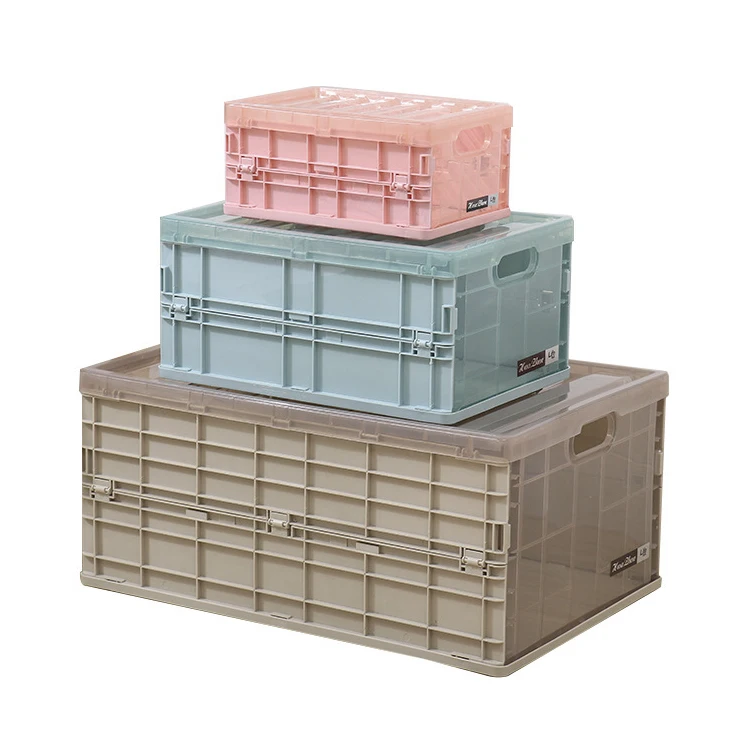 

Multi-function Sundries Storage Boxes Bins Stackable Folable Plastic Storage Boxes, Blue,pink,khaki