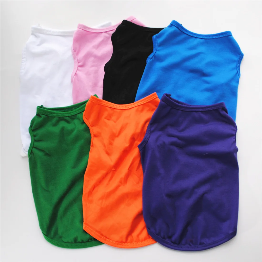 

Wholesale factory price solid color dog vest thin DIY pattern blank custom pet shirt