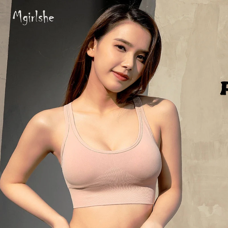 

Mgirlshe Hot Saling 2020 Amazon Women Revolution Wire Free Bra Girls Seamless Corset Top Sport Bra Women, Custom color
