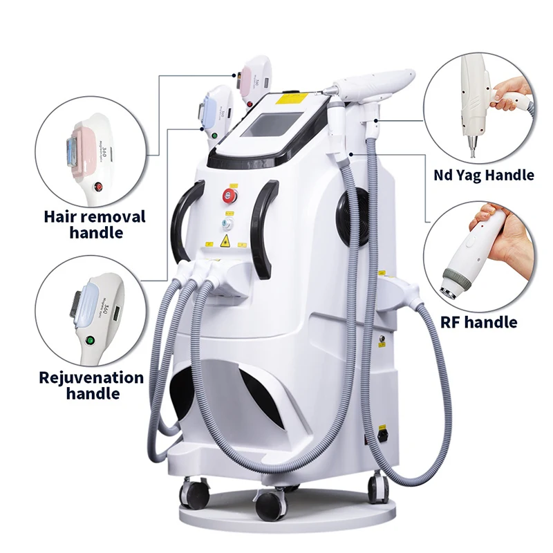 

Magneto-optical OPT IPL RF Nd Yag Permanent Laser Hair Removal and Skin Rejuvenation Machine 4 in 1 Radio Tattoo Technology OEM