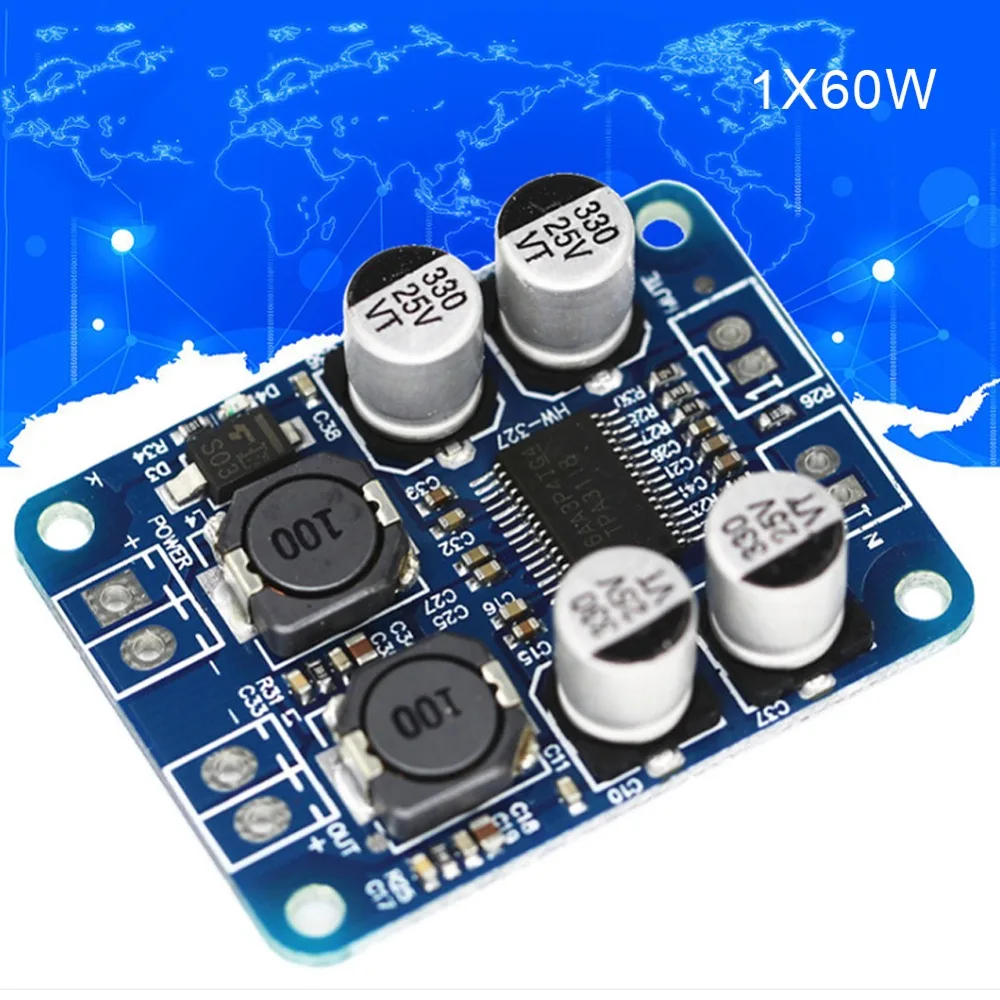 

TPA3118 PBTL Board Module Mono Digital Audio Amplifier Board 1x60w Power Amplifier Module, Blue
