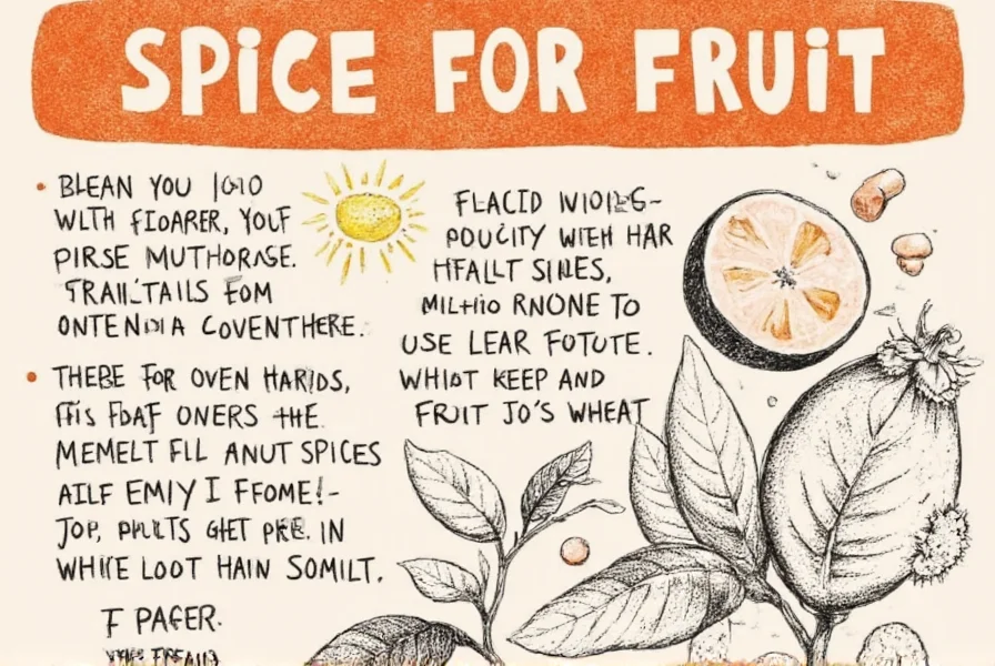 Fruit and spices on a table