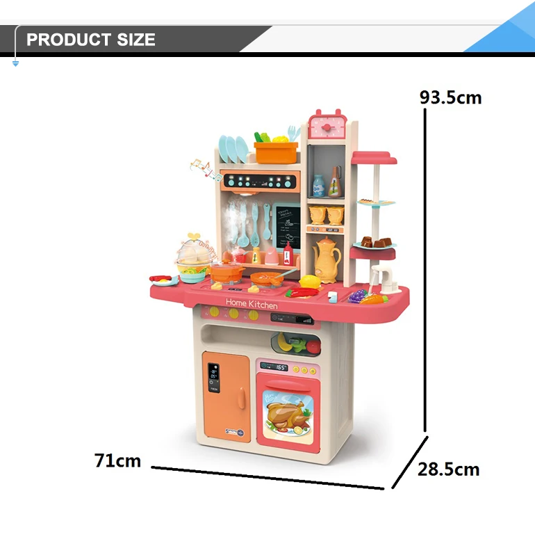 Kitchen pretend play set toys high simulation with spray light and sound.jpg