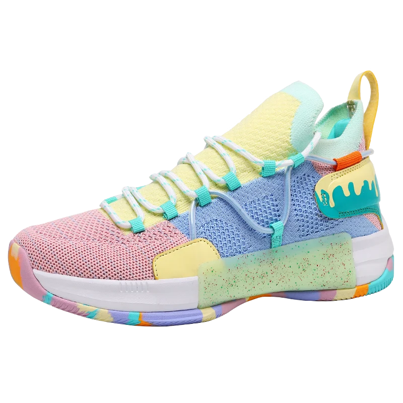 

New Arrival Enough In Stock Light Weight Basketball Shoes, Blue /green /white / pink