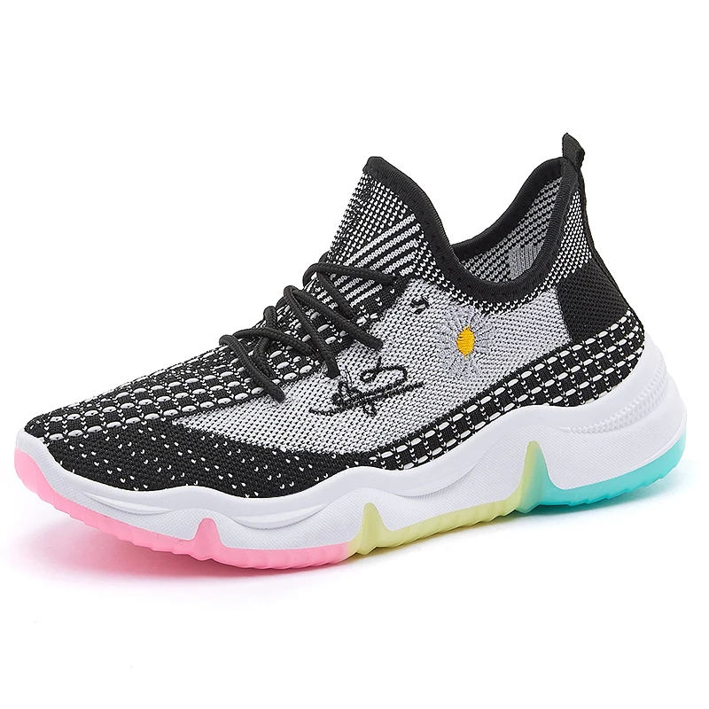 

B28 Fishnet Good Looking Hot Sales Shoes Women Sneakers Upper Walking Shoes, Black, pink, white, yellow