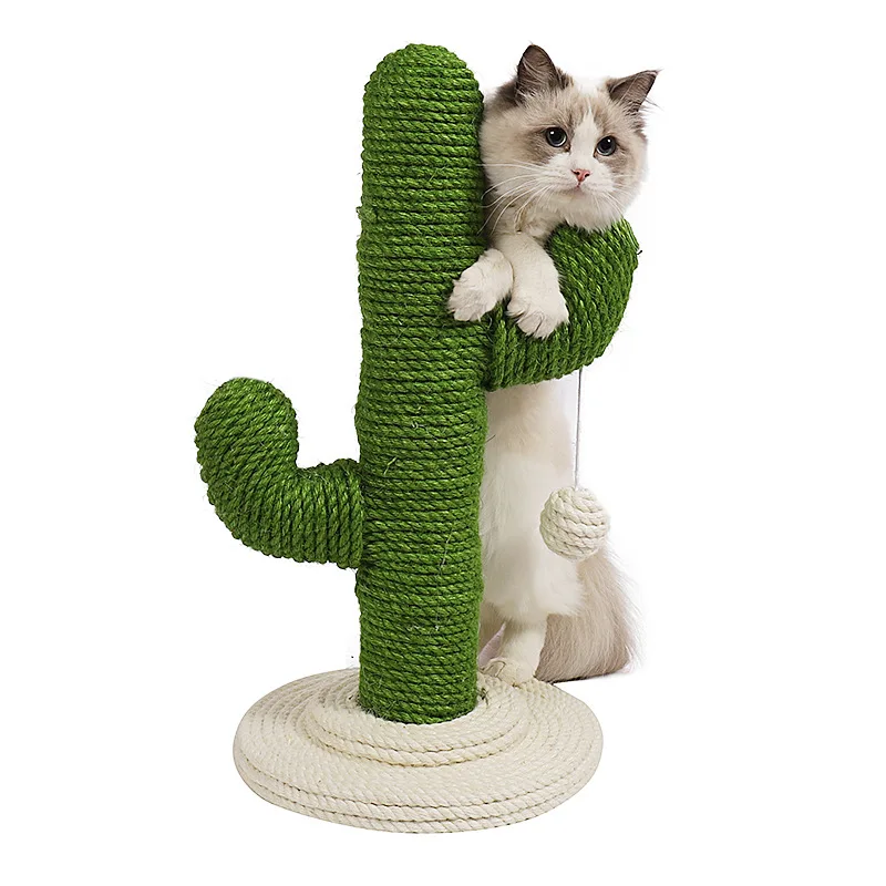 

large solid wood Cactus cat climbing frame column sisal cat scratching board cat jumping platform