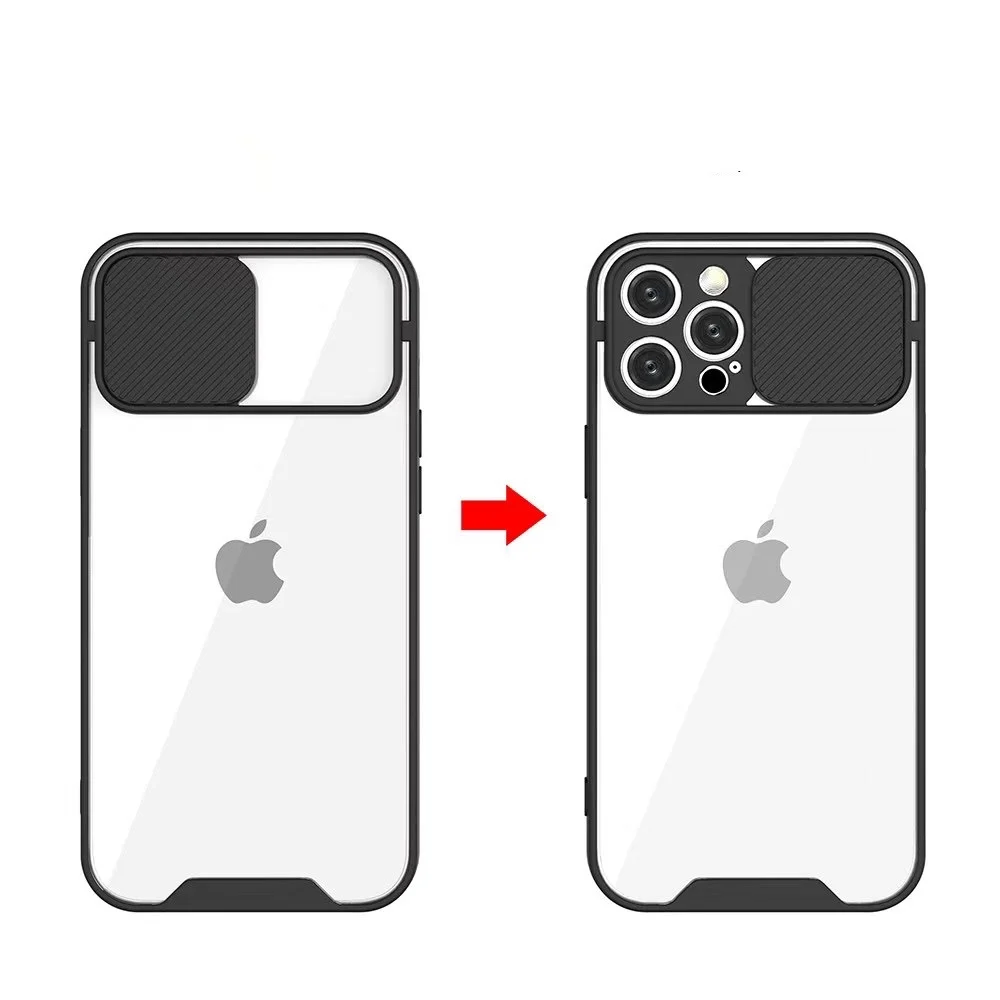 

Slide Camera Lens Protector cell phone case For IPHONE 12 PRO MAX, 6 colors