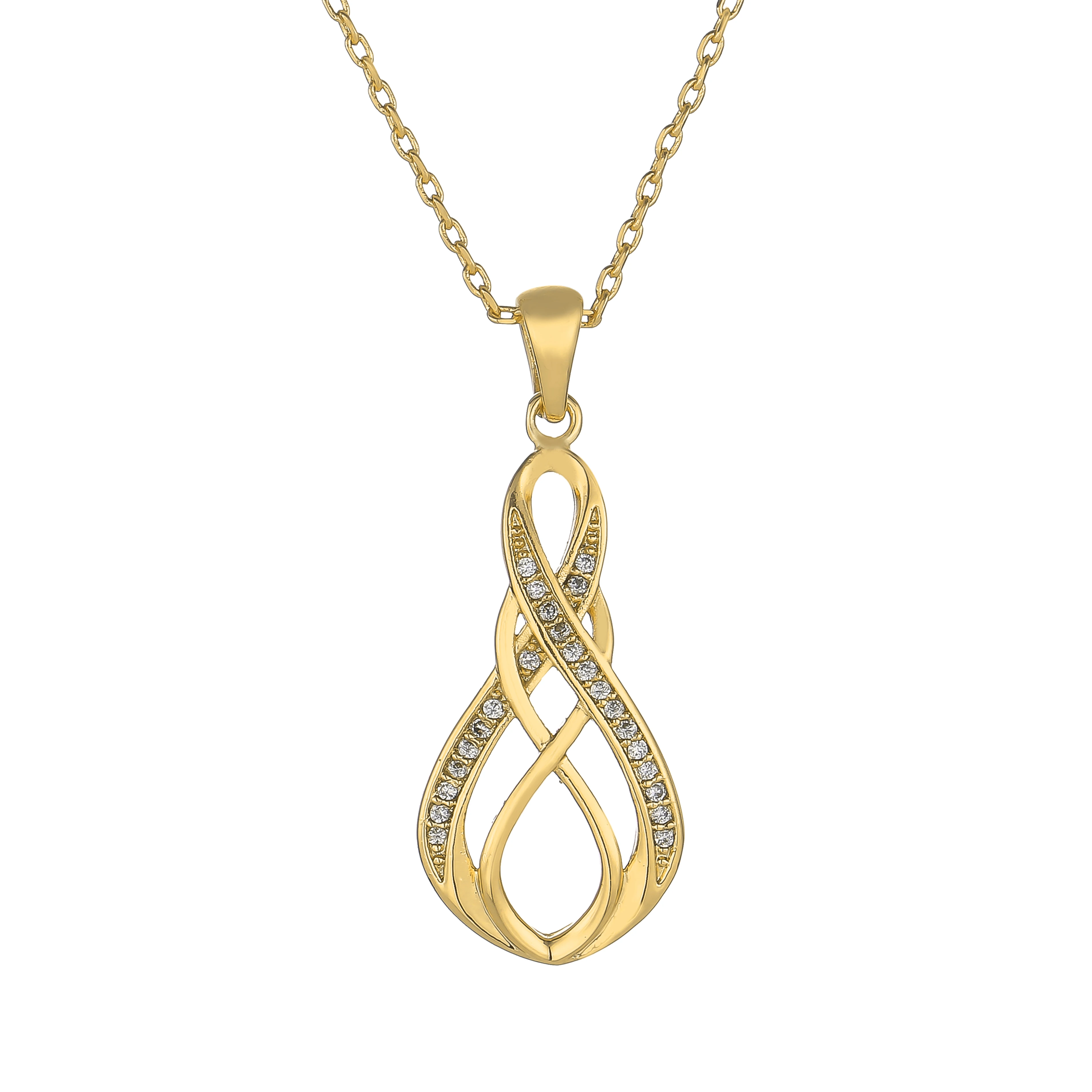

Cuban Link Chain Necklace Gold Rose Gold Figure 8 For Women Jewelry Joias Para Mulheres Party Gifts