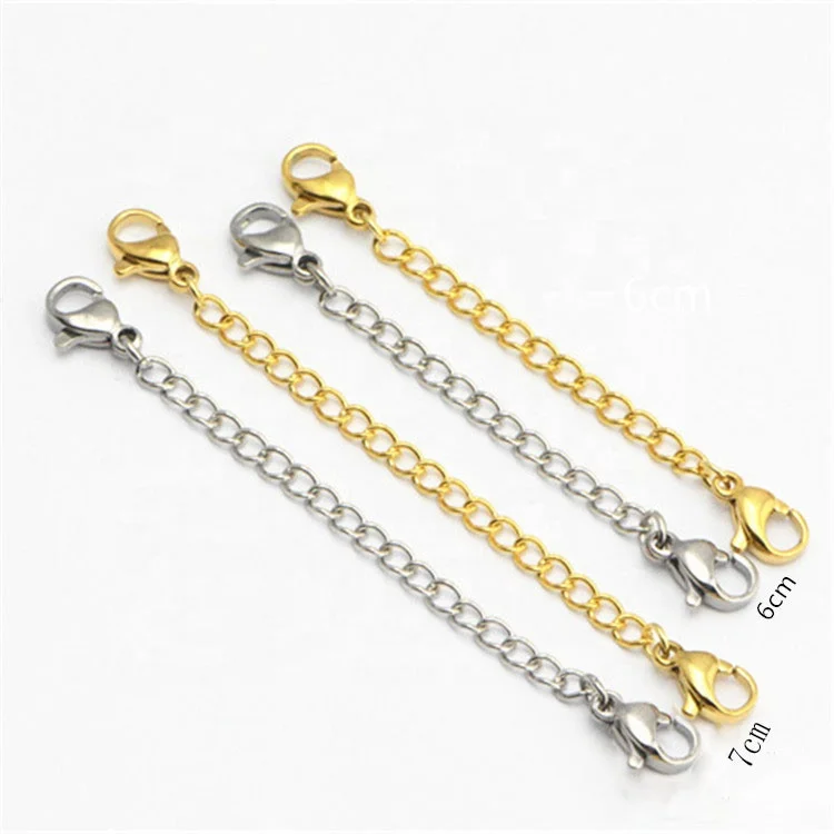 

50pcs/bag Clasps Chain Extender Set Necklace Bracelet Making Fashion Women Extension Chain Jewelry Accessories Handmade D