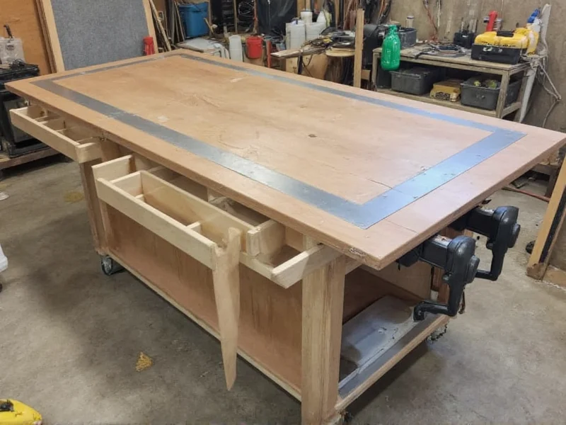 Customized DIY welding table with storage brackets and vice
