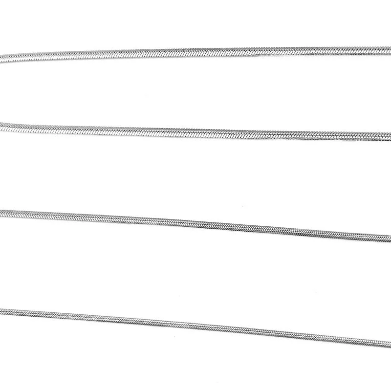 

Womens Fashion Necklace Jewelry 18K Gold Plated Stainless Steel Herringbone Chain Gold Flat Snake Choker Necklace for Women Hot