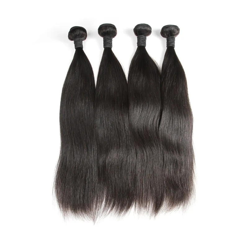 

Shedding free 9A grade peruvian straight virgin hair bundles with closure frontal