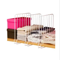 

Vertical Closet Shelf Divider Organizer Metal Wire Wardrobe Rack Metal Separator