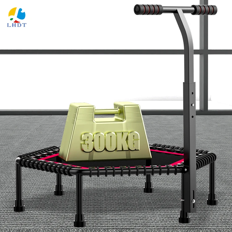 

50 inch Mini trampoline Foldable Trampoline for Kids and adults Fitness Exercise Training with Safe Pad Cover with Handrail, Customized color