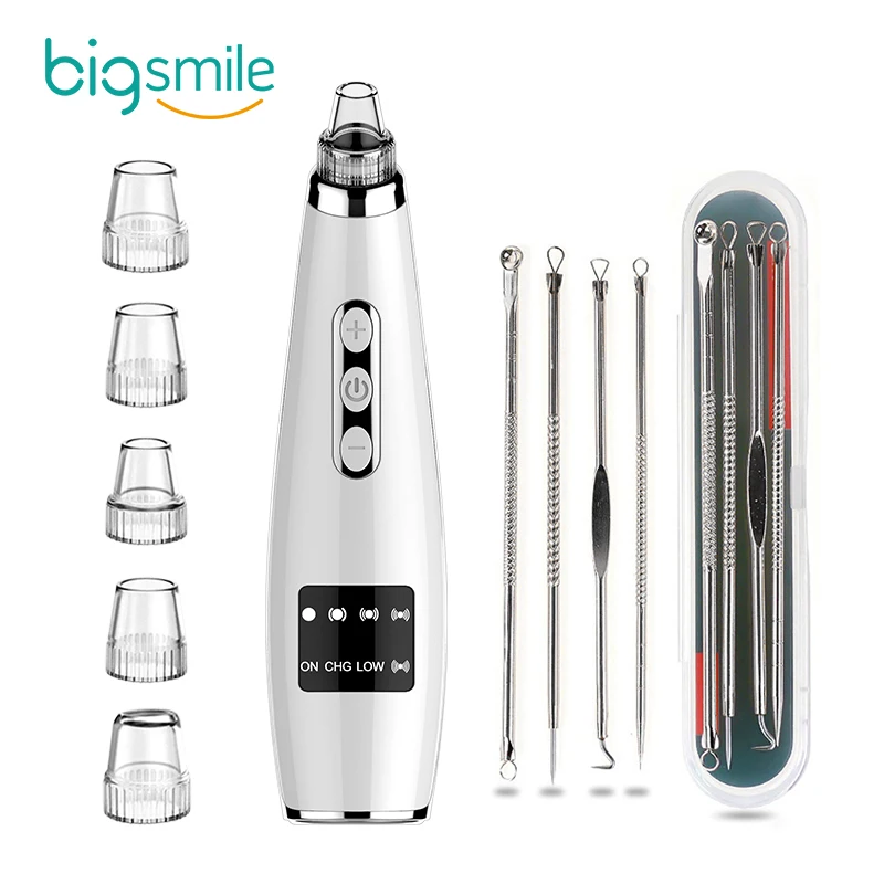 

jhf-15 new product ideas 2020 support dropshipping 5 head 5 gear Nose cleaning black head white blackhead remover vacuum