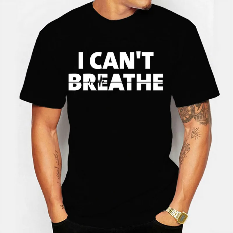 

custom 2020 black lives matter I can't breathe George Floyd T-shirt for Men and Women tshirt