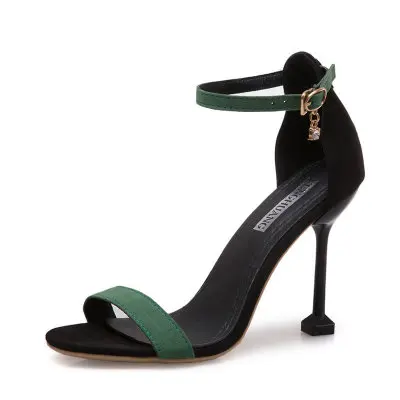 

HLS053 latest ladies sandals designs women bulk wholesale shoes heels, Green, black, apricot