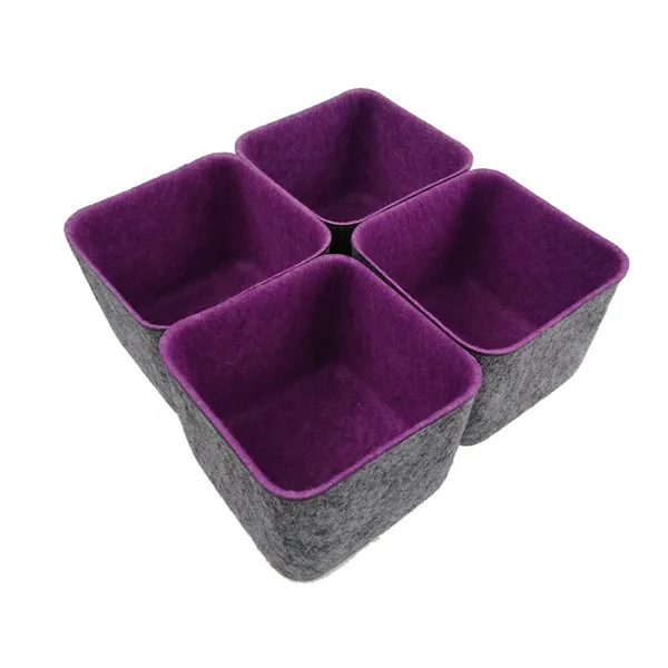 

Felt storage basket One-piece molding multicolor Felt Organizing Basket for Home and Office, Customized color