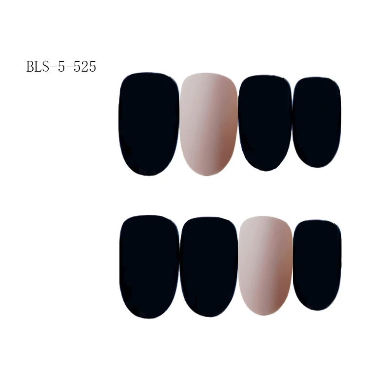 

Manufacturers selling super hot frosted round design female fake nails, Multi color