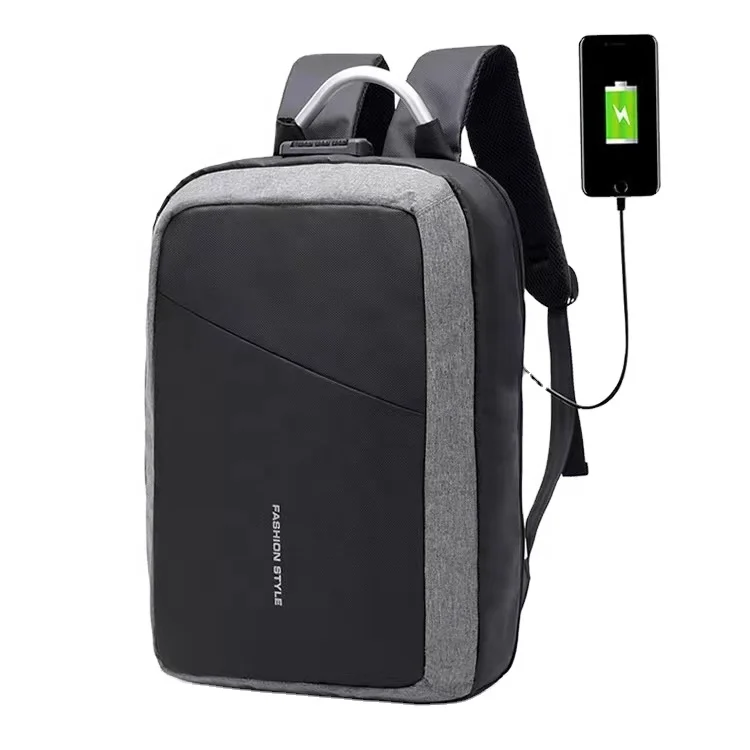 

Anti-theft USB charging men briefcase bags business laptop backpack