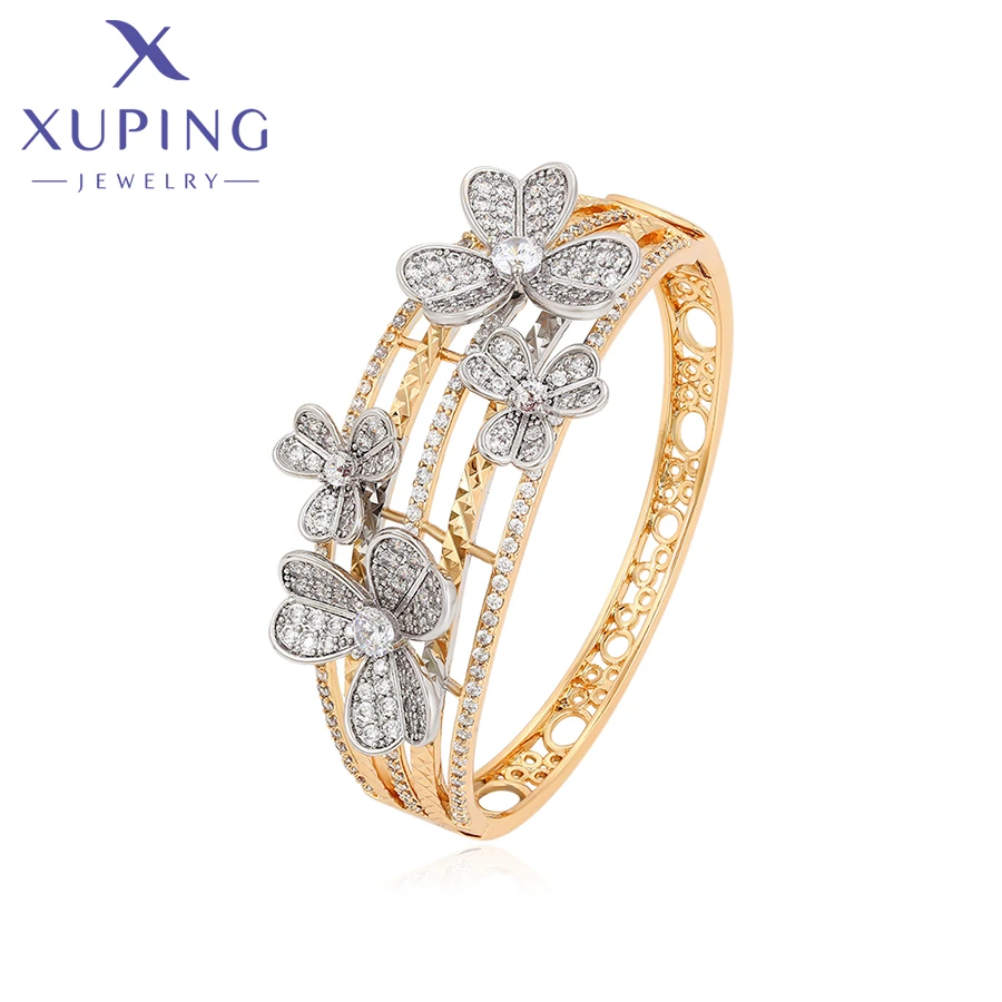 

A00390672 Xuping Jewelry fashion flowers bangle Multicolor Women Synthetic CZ popular daily gift beautiful New design bangle