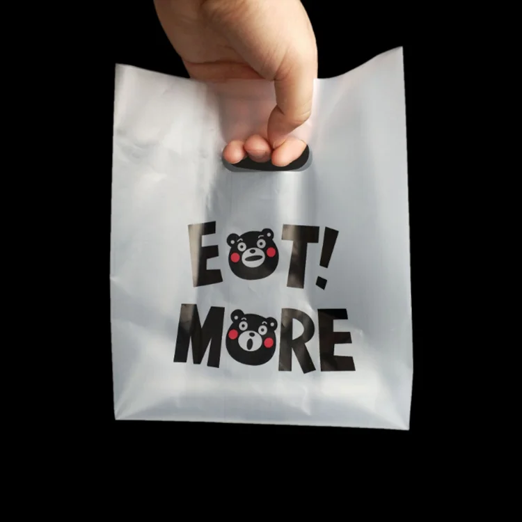 Transparent Plastic Restaurants Custom Takeaway Bag With Takeaway Bags