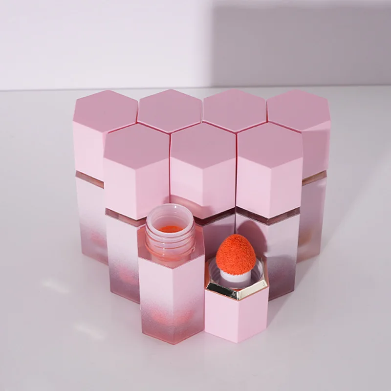 

Pink Shade New Liquid Blusher Private Label Vegan Cream Blusher with Cute Bottle