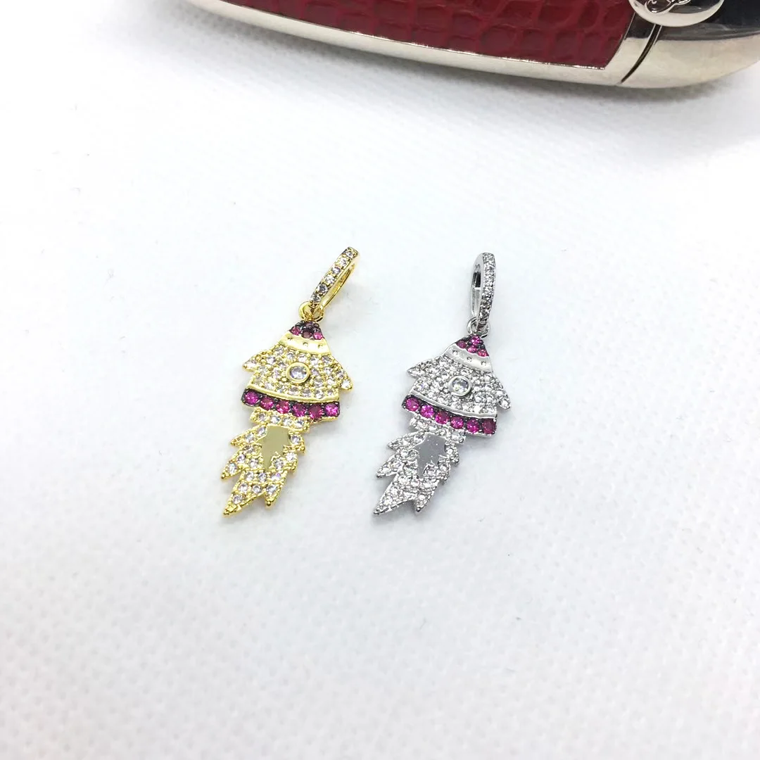 

Fashion CZ Micro Pave Rocket Bracelet Necklace Accessory Charm Decorative Jewelry