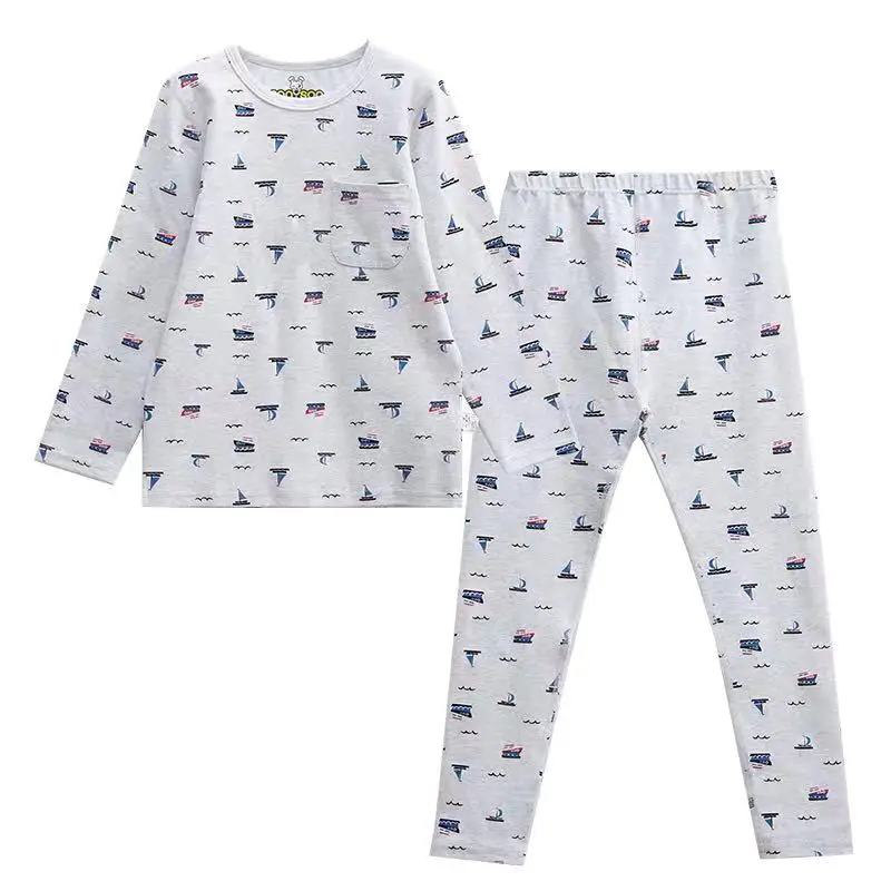 

High Quality Long Sleeve Wholesale Kid Toddler Ribbed Pajamas Kids Girls Sleepwear Set For Kids
