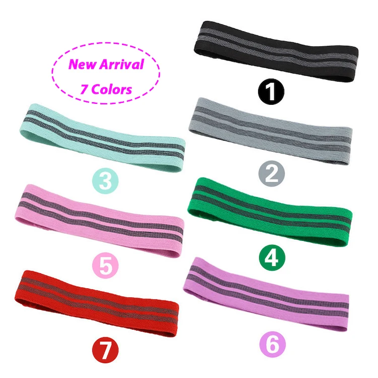 

Custom Yoga Pilates Booty Hip Fabric Resistance Bands Set, Gym Running Jogging Exercise Terry Sweatband Headband Wristband Set ,, 10+ colors for choose