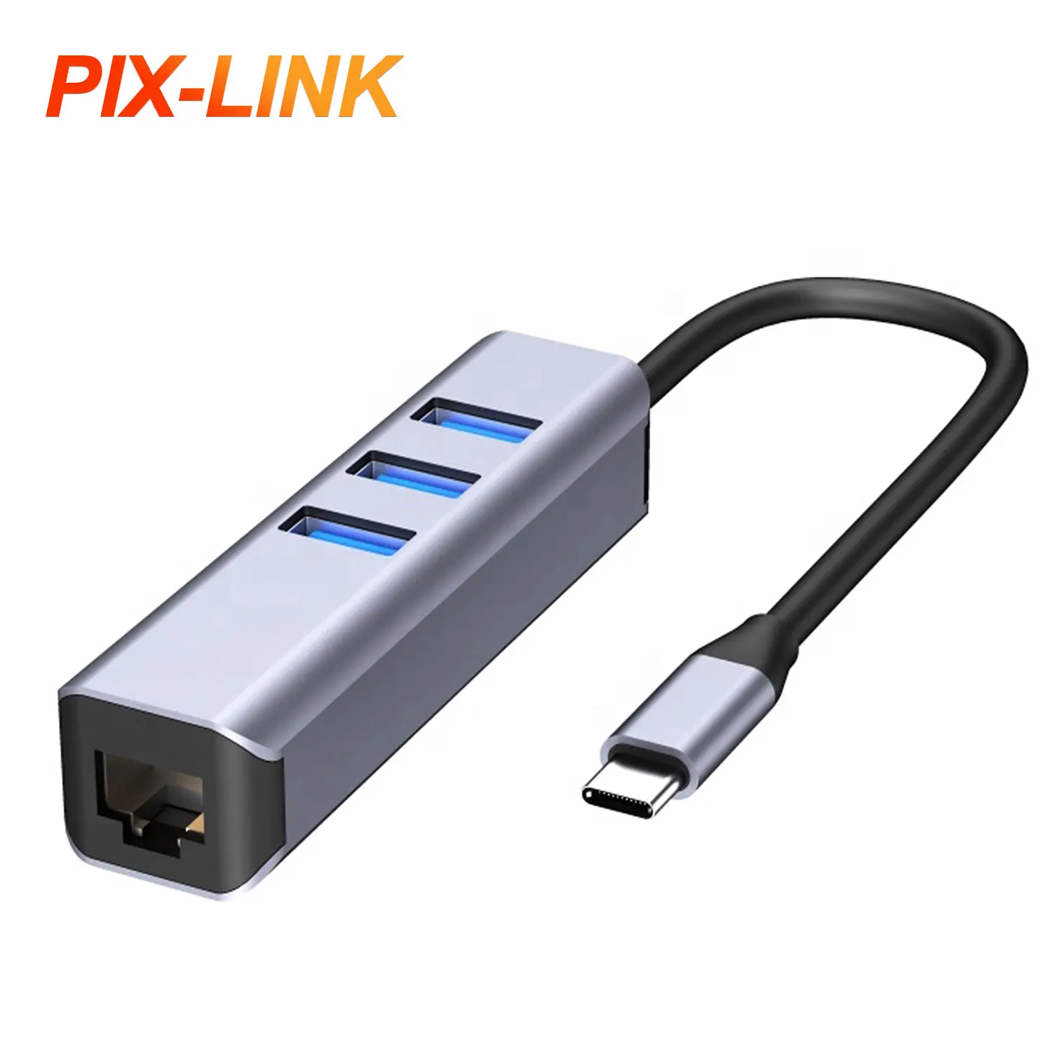 

2022 Hight Quality Type C Multiport Adapter 4 Port USB HUB, Black white