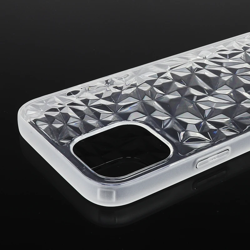 

Diamond pattern Matte Edge Crystal Clear colors cell phone case for iphone 12/12pro/12pro max Shockproof Air Cushion back cover