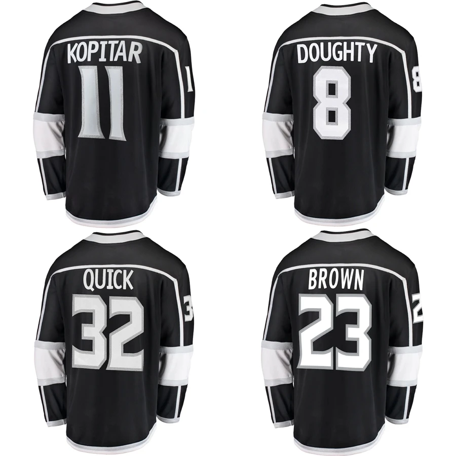 

Custom Ice Hockey Jersey Los Angeles City Stitched Men's black Kings team uniform #11 Anze Kopitar 8 Doughty 32 Quick wholesale, Customized color