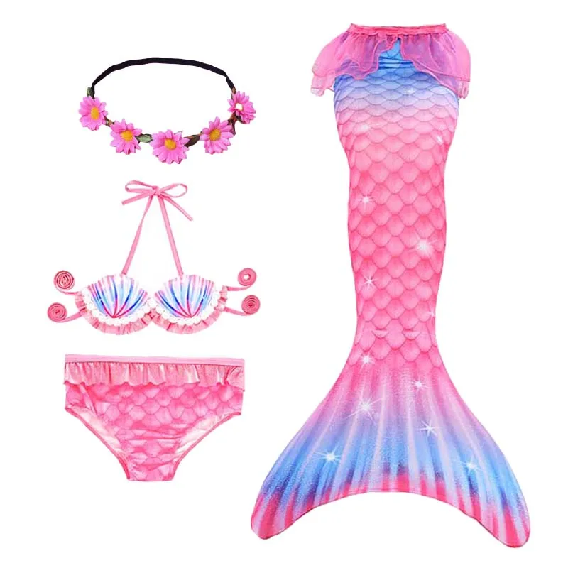 

2023 Hot Mermaid Tail Cosplay 3pcs/set Mermaid Girls Bikini Set MMTS-007