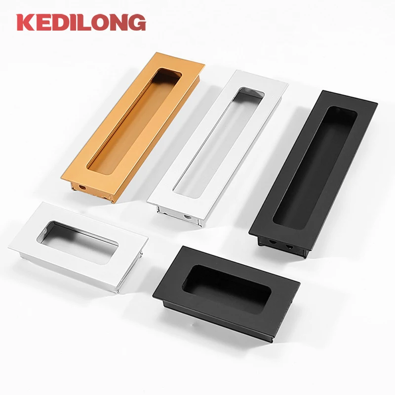 European style drawers aluminum alloy embedded hidden handles cabinets wardrobe doors slotted handles