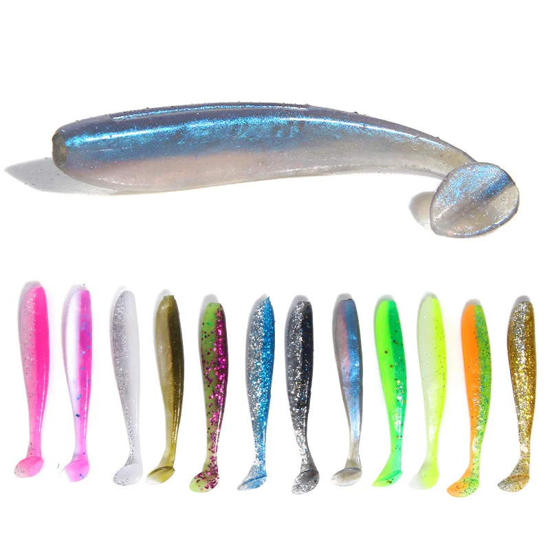 

Amazon Best Sales Fake Bait Two-Color T tail 1.8g 6.5cm Vibe Lures Soft, 2 colors