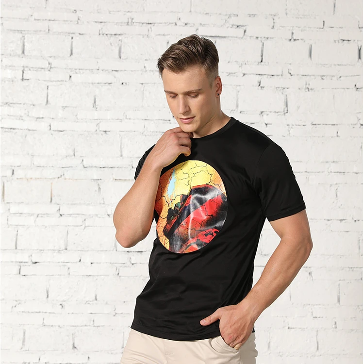 

2021 Floor Price Summer Casual Printed Mercerized Cotton Unisex Xxl O Neck Graphic Plus Size Printing Men T-shirt, Picture color